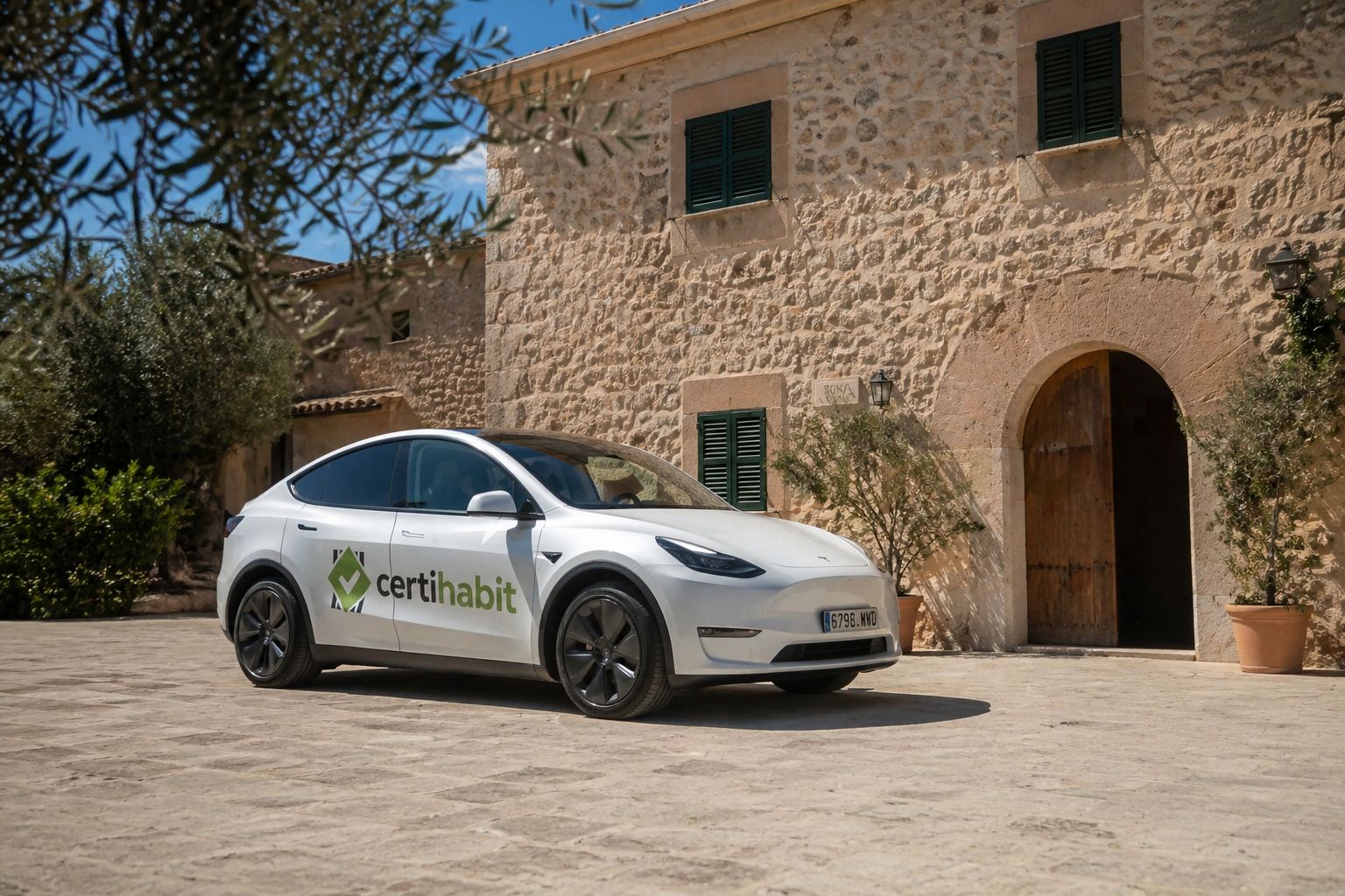 Arquitecto técnico de CertiHabit en visita a inmueble en Mallorca